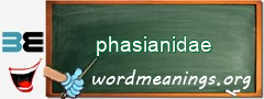 WordMeaning blackboard for phasianidae